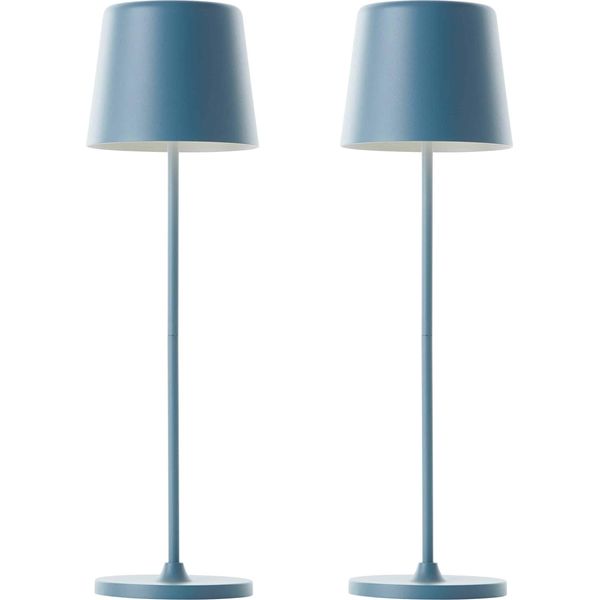 Brilliant Lampada Da Tavolo Ricaricabile A Led Kaami, 2 W, 310 Lm, 3000 K, Blu, Set Da 2-image