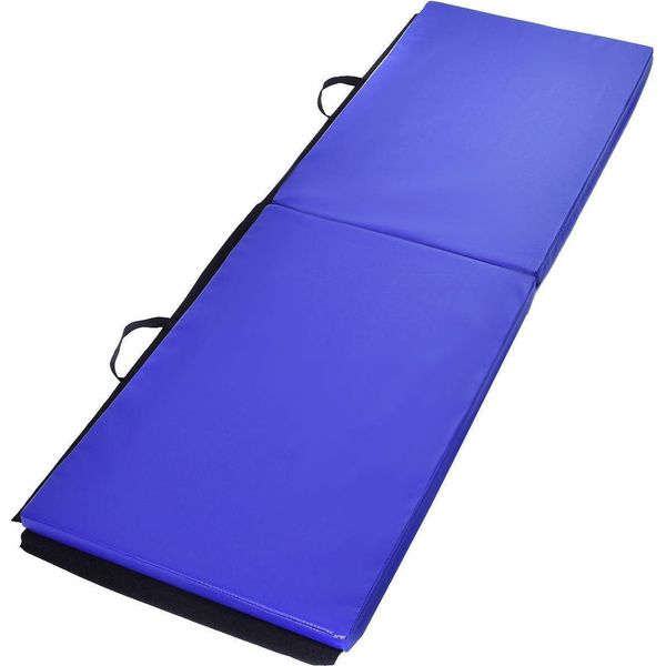 Tappetino Morbido Tappetino Da Ginnastica Tappetino Da Yoga Tappetino Pieghevole Tappetino Da Ginnastica 180X60X4 Cm - Blu-image