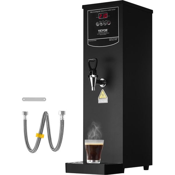 Bollitore Commerciale Vevor 15 L, Distributore Elettrico Di Acqua Calda Con Tubo Di Riscaldamento In Acciaio Inox, 2500 W, Riscaldamento Rapido Graduale, 50 Litri/Ora-image