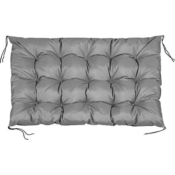 Cuscino Da Giardino 120X80 Cm Per Panchina Pallet Impermeabile Grigio-image