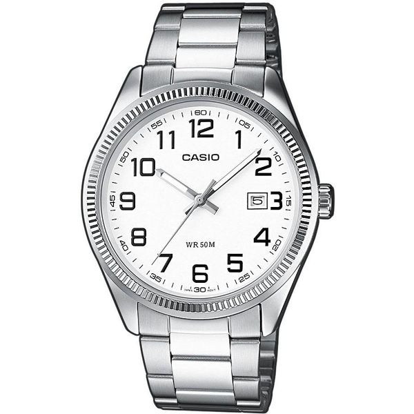 Quarzuhr, Silber (Silberfarben, Schwarz), Casio Timeless Collection, Armbanduhren, Damen, Quarzuhr, Armbanduhr, Herrenuhr, Damenuhr, Analog, Datum, Edelstahlarmband-image