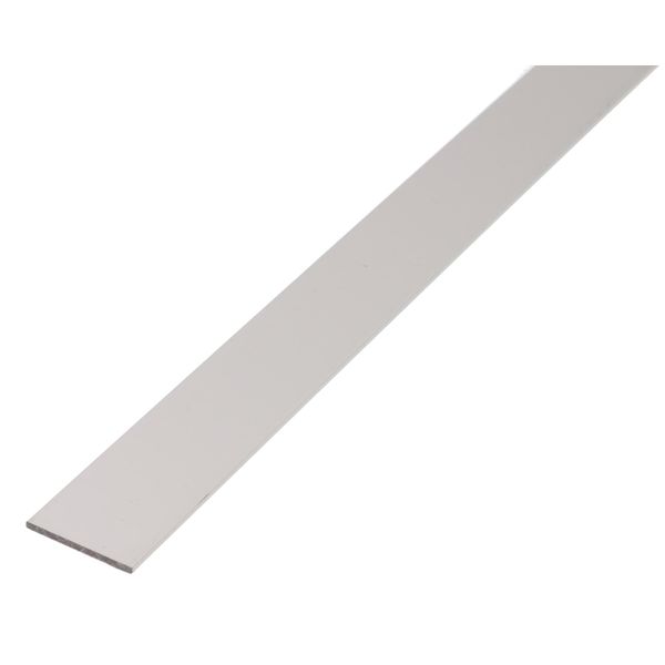 Alberts 497897 Barra Piatta, Alluminio, Anodizzato Argento, 1000 X 25 X 2 Mm, Set Da 7-image