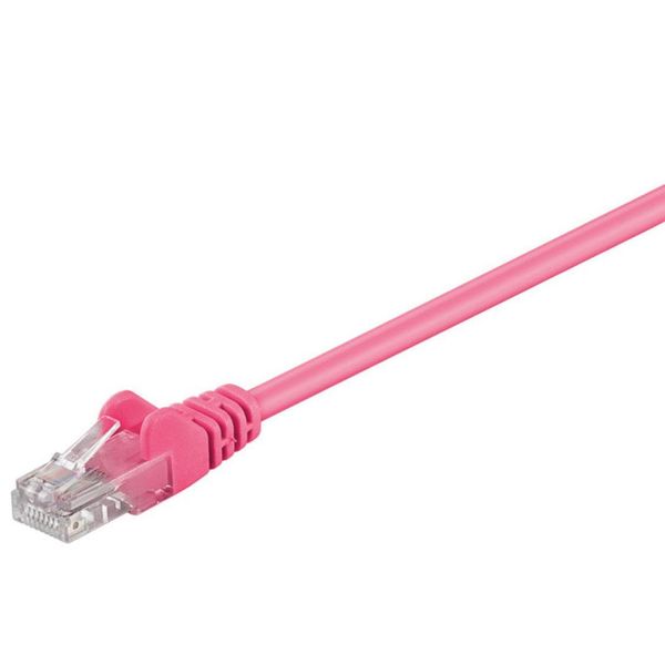Goobay 95214 Cavo Patch Cat 5E, U/Utp, Magenta, 0,5 M - Miscela Di Rame Cca-image