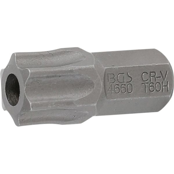 Bgs Lunghezza Bit 30 Mm Esagono Esterno 10 Mm (3/8") Profilo A T (Per Torx) Con Foro T60 - 4660"-image