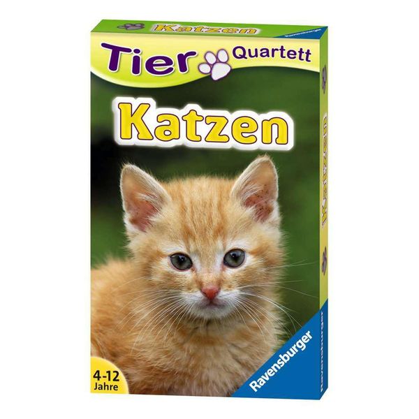 Ravensburger Kartenspiele Tier-Quartette Katzen, Kartenspiel, Quartett, Karten Spiel, Spielkarten, Tiere, 20421 2-image