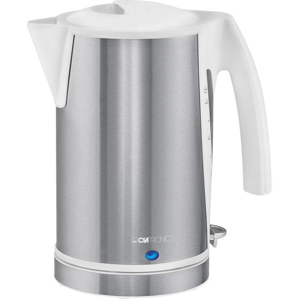 Clatronic Wks 3288 Bollitore Elettrico 1,7L, Spegnimento Automatico, Senza Fili, Acciaio Inox Senza Bpa Bianco-image