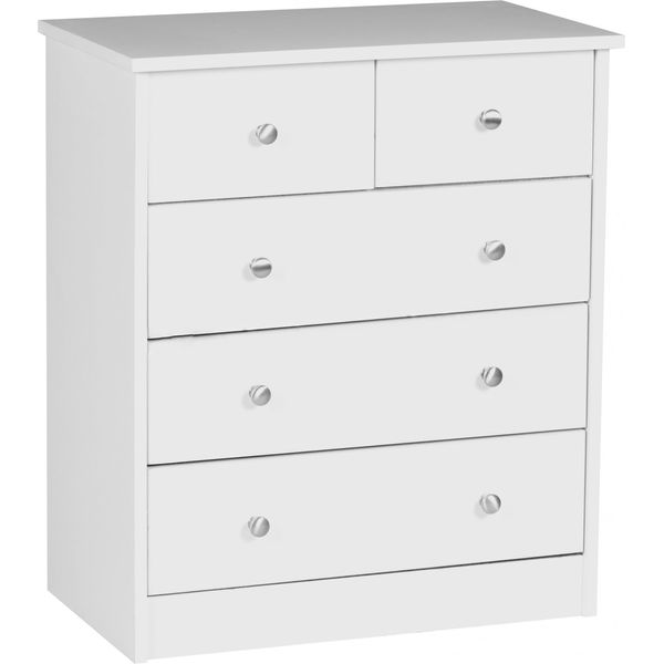 Wohnling Cassettiera Bianca 60 X 70 X 35 Cm Credenza Credenza Con 5 Cassetti; WL1.339-image