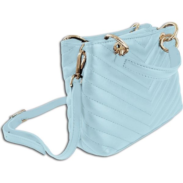 Toscanto Borsa A Tracolla In Pelle Blu Chiaro OTTM810UH-image