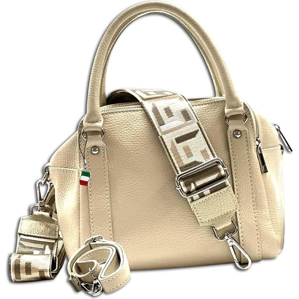 Florence Borsa In Pelle A Tracolla City Bag Beige OTF822I-image