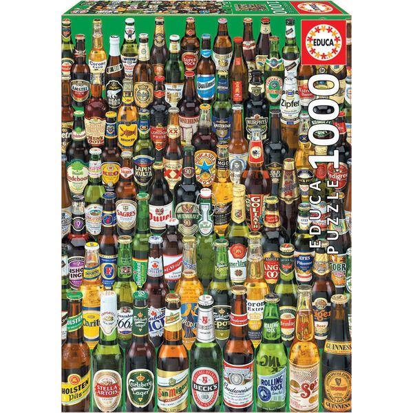 Educa 12736, Birre Del Mondo, Puzzle Da 1000 Pezzi Per Adulti E Bambini A Partire Dai 10 Anni, Collage Di Bottiglie Di Birra-image
