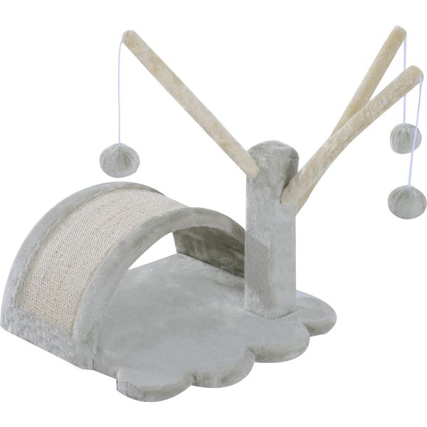 Riposo E Tiragraffi Per Gatti D30-100, Albero Per Gatti, Truciolato, Peluche, Grigio Chiaro, 38 X 38 X 40 Cm-image