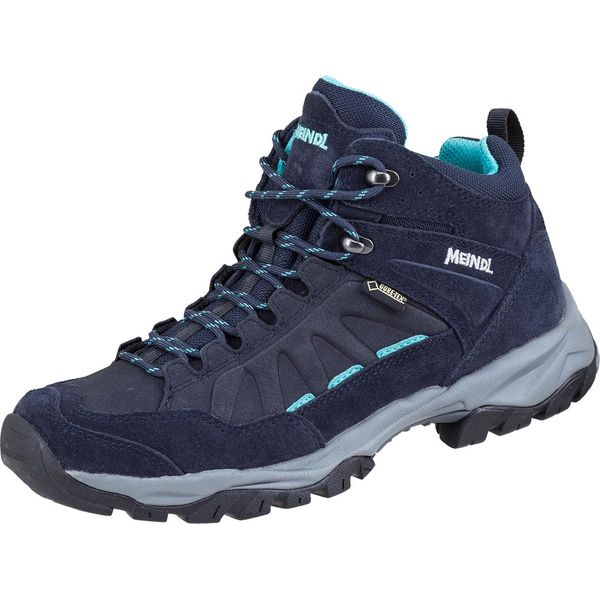 Meindl 3423-68 Nebraska Lady Mid Gtx Blu Notte/Verde/ Donna Blu Da Viaggio/ Camminare-image