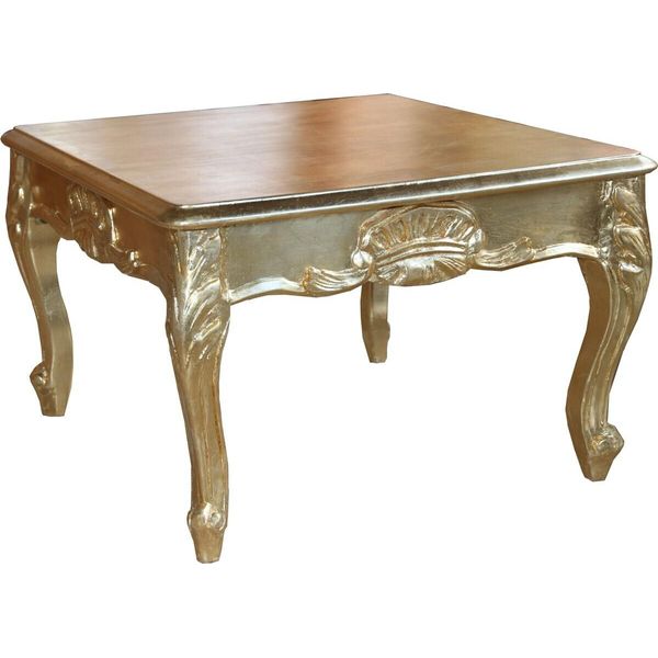 Casa Padrino Tavolino Barocco Oro 60 X 60 Cm - Tavolino Da Divano - Tavolino Da Salotto - Tavolino Da Caffè - Edizione Limitata-image