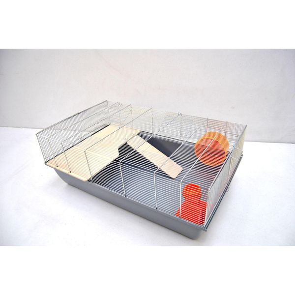 Gabbia Per Topi Gabbia Per Criceti Gabbia Per Roditori 78X47X30Cm Grigio Con Accessori-image
