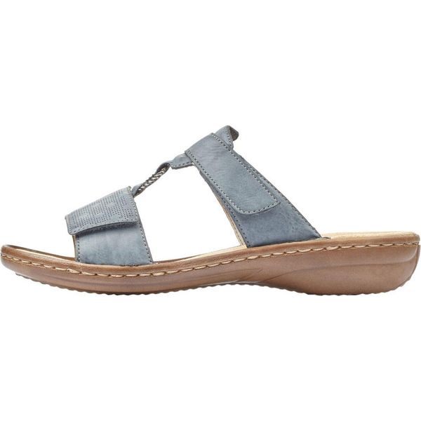 Rieker, Mocassino Da Donna Con Chiusura A Velcro E Cinturino A T 60885, Misura:42 Eu, Colore:Blu-image