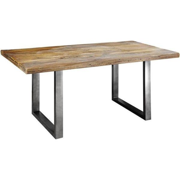 MASSIVMOEBEL24 | Tavolo Da Pranzo In Legno Di Mango 200X100X76 Mango Naturale Laccato Railway #106-image