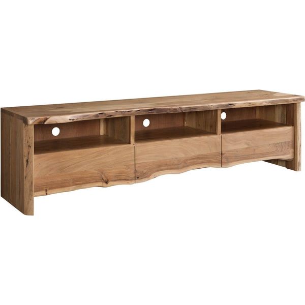 MASSIVMOEBEL24 | Mobile Tv In Legno Di Acacia 191X45X50 Acacia Naturale Laccato Pure Acacia #109-image