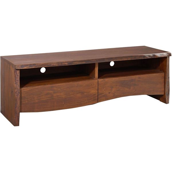 MASSIVMOEBEL24 | Mobile Tv In Legno Di Acacia 151X45X50 Marrone Laccato Pure Acacia #208-image