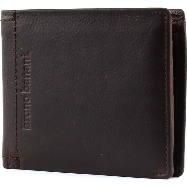 Bruno Banani Pelle Portafoglio Arizona Wallet Quer Brown Marrone-image