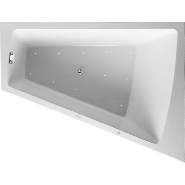 Duravit Paiova Bain à Remous, Simple Dos à Droite, Habillage Acrylique Moulé, BâTi-Support, Garniture De Vidage Et De Trop-Plein Chrome, Combi-SystèMe E, 1800X1400Mm, 760269000CE1000, 760269000CE1000-image