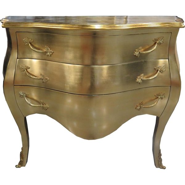 Casa Padrino Cassettiera Barocca Oro 100 Cm - Mobili In Stile Antico - Mobile Cassettiera-image