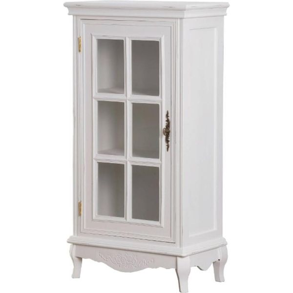 Casa Padrino Cassettiera In Stile Country Bianco Antico 52 X 30 X H. 101 Cm - Mobili Shabby Chic-image