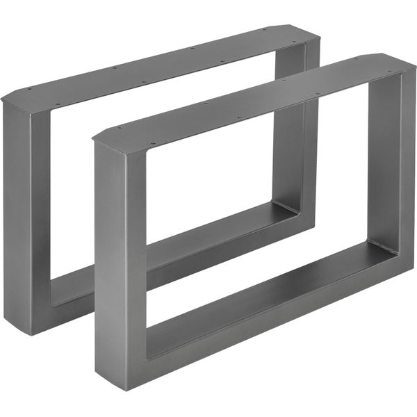 Set Di 2 Gambe Per Tavolino "Makers"" 64 X 40 Cm Acciaio Grigio Acciaio"-image