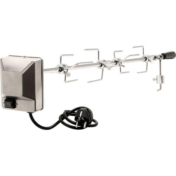 Set Di Spiedo Per Barbecue Bbq-Toro 100 Cm Con 4X Aghi Per Carne E Motore In Acciaio Inox, 220V - 240V, Spiedo Rotante-image