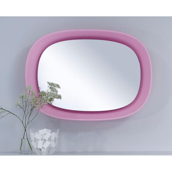 Casa Padrino Specchio Di Design Rosa 70 X H. 97 Cm - Specchio Da Parete Di Design Con Luce-image