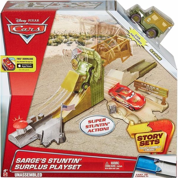 Mattel Cars Disney Pixar Cars Playset Sarge's Stuntin' Surplus DJD90-image