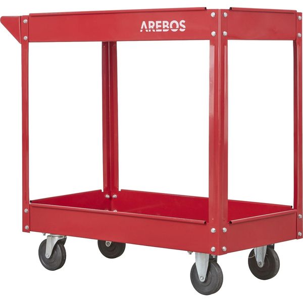 Carrello Da Officina Arebos | Carrello Di Montaggio A 2 Scomparti | Capacità Di Carico 100 Kg-image