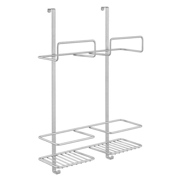 Metaltex Over The Door Space Saver Rek Voor Schoonmaakspullen 30X46X12 Cm Zilver-image