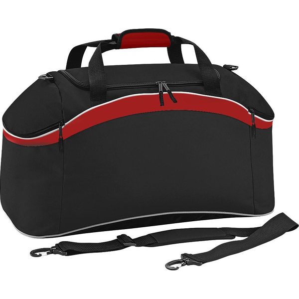 Bagbase Teamwear Sport Borsa Da Viaggio / Borsa Sportiva, 54 Litri RW2596 (Taglia Unica) (Nero/Grigio/Bianco)-image