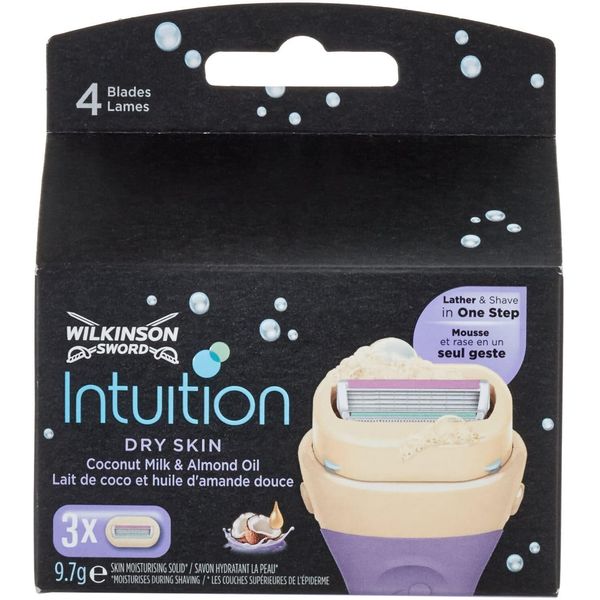 Lamette Wilkinson Intuition 2-In-1 Per Pelli Secche, Confezione Da 3 Pz-image