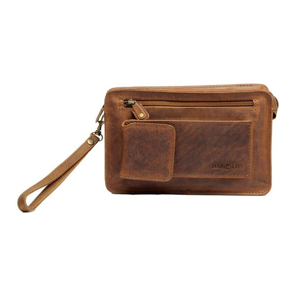 Harold's Pelle Borsa Da Polso Borsa Per Utensili Antic Wrist Bag Nature Marrone-image