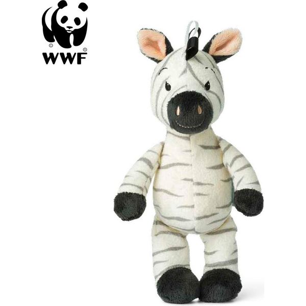 Wwf Cub Club - Ziko La Zebra (Bianco, 22 Cm) Con Campanellino Peluche Per I Più Piccoli-image