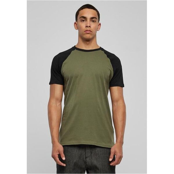 Urban Classics - Maglietta Raglan A Contrasto Oliv / Schwarz 5XL-image