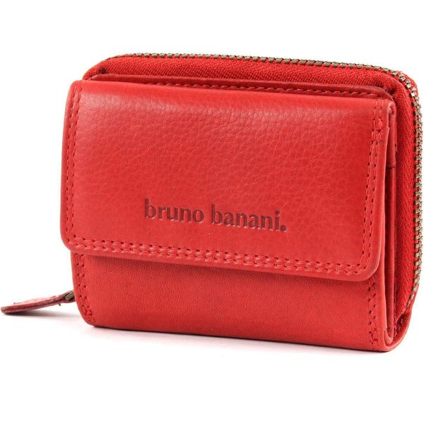 Bruno Banani Pelle Portafoglio Lavato Wallet Zip With Flap Red Rosso-image