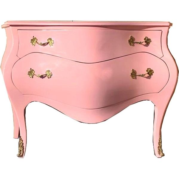 Casa Padrino Cassettiera Barocca 120 Cm Rosa/Oro - Credenze Mobili Barocchi-image