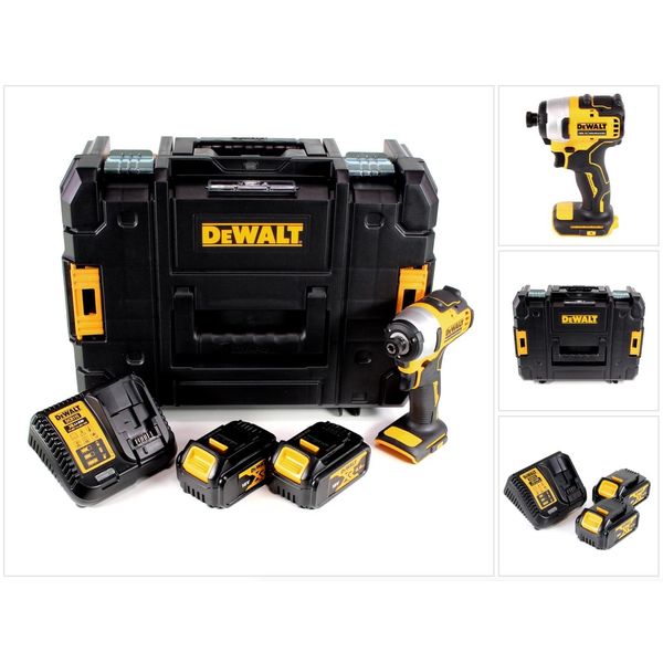 Dewalt Dcf 809 M2T Avvitatore Ad Impulsi A Batteria 18V / Brushless + 2X Batterie 4,0 Ah + Caricatore + Valigetta T-STAK-image