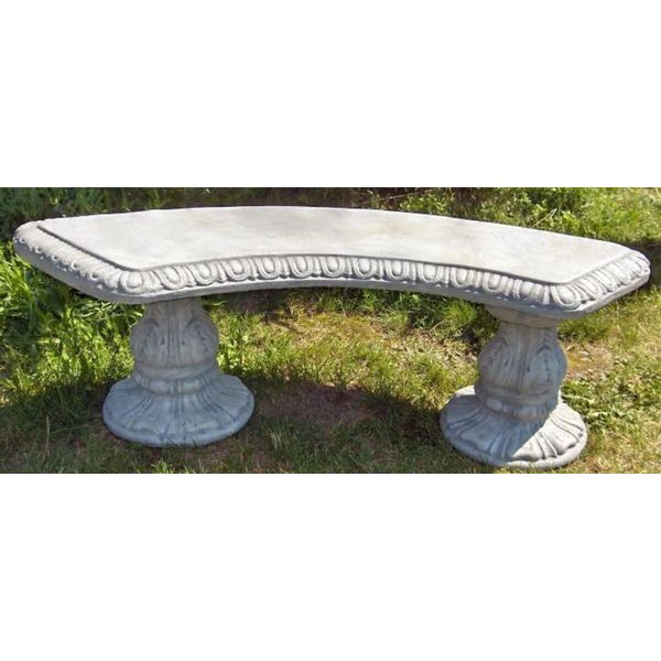 Casa Padrino Panchina Da Giardino / Panchina Da Parco In Stile Liberty 138 X 45 X H. 48 Cm - Panchina Curva Con Belle Decorazioni - Arredo Giardino - Speciale!-image