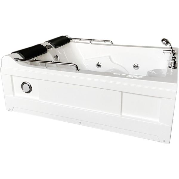 Vasca Idromassaggio Bianca 175 X 132 Cm Cromoterapia – Mimi-image