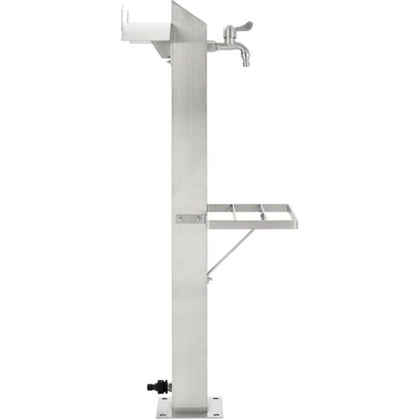 Vidaxl Colonna D'acqua Da Giardino In Acciaio Inox Quadrata 95 Cm-image
