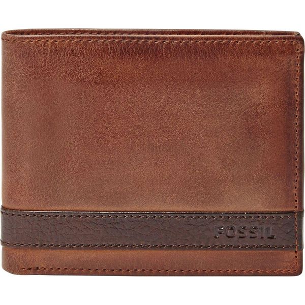 Fossil Porta Carte Di Credito Quinn Bifold Flip Id Brown Marrone-image