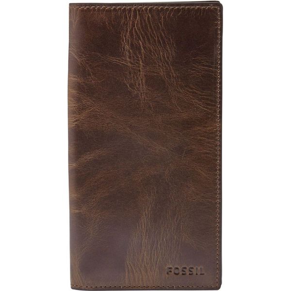 Fossil Pelle Portafoglio Neel Executive Wallet Dark Brown Marrone-image