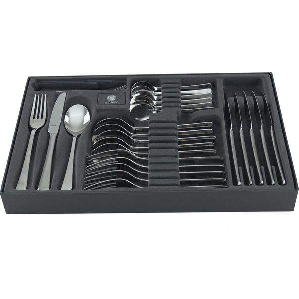 Set Di Posate Solex Karina 30 Pezzi Per 6 Persone In Cassetta Portaposate-image