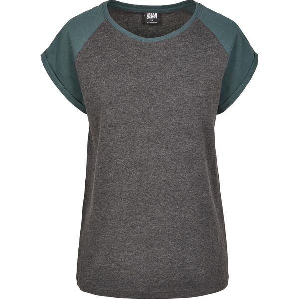 Urban Classics Donna - Raglan Top A Contrasto Antracite - 3XL-image