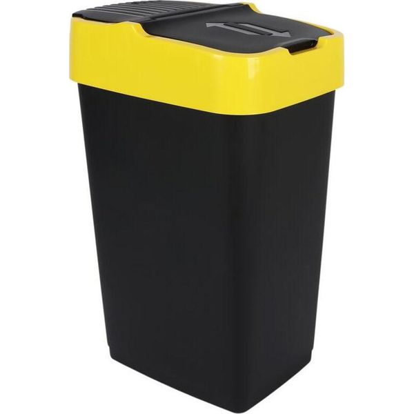 Cestino Per Rifiuti Con Coperchio Basculante - 60 Litri - 3 Colori Assortiti-image