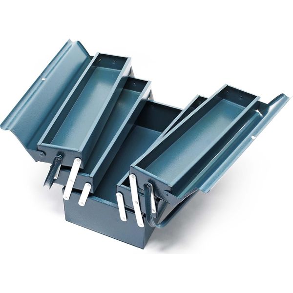 Cassetta Porta Attrezzi Wiltec 420X200X200 Mm In Acciaio Con 5 Scomparti, Resistente Cassetta Porta Attrezzi Con Maniglia, Cassetta Porta Attrezzi-image