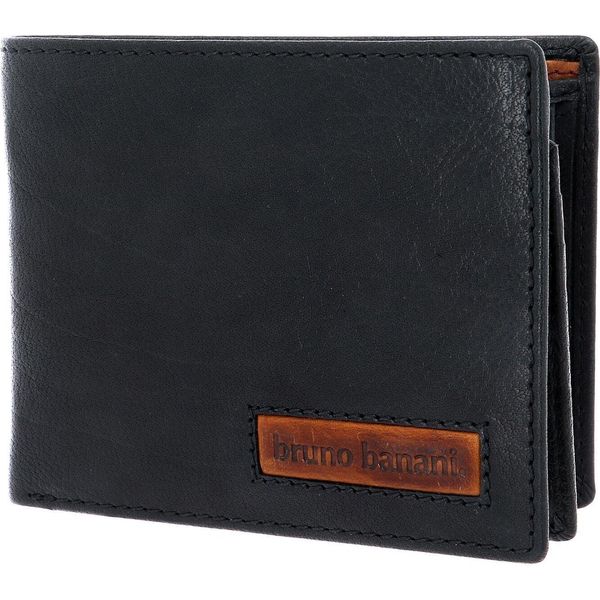Bruno Banani Pelle Portafoglio Den Haag Wallet Quer With Flap Black / Cognac Nero-image